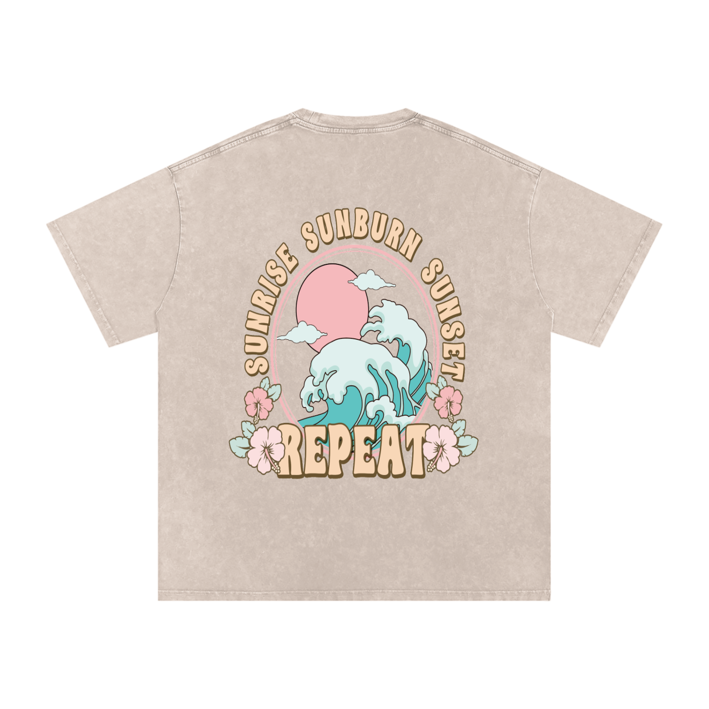Sunrise Sunburnt Sunset Repeat Oversized tee