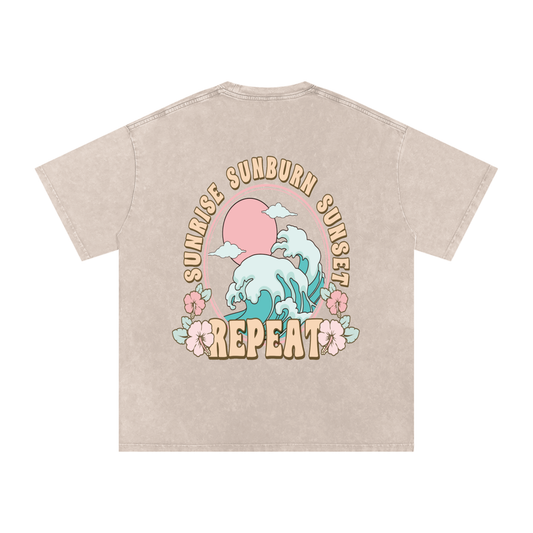 Sunrise Sunburnt Sunset Repeat Oversized tee